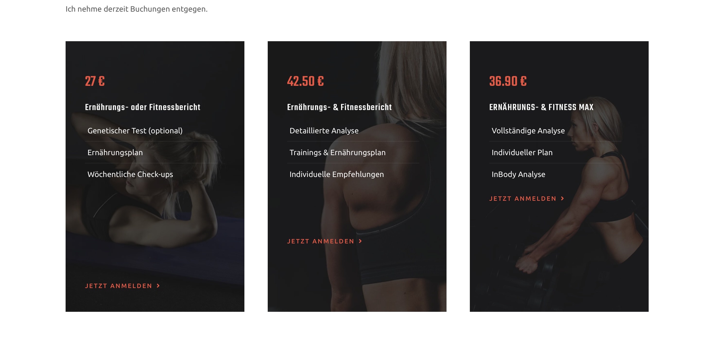 Gym Website Classes